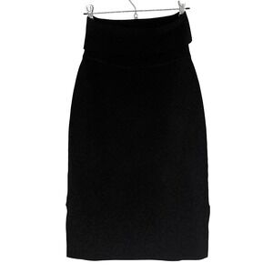 MM Lafleur The Harlem Skirt Jardigan Knit black stretch wrinkle resist women's M